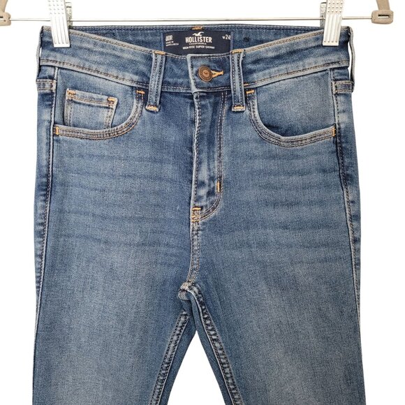 Hollister High-Rise Super Skinny Jeans Womens 24R Blue - Picture 3 of 7